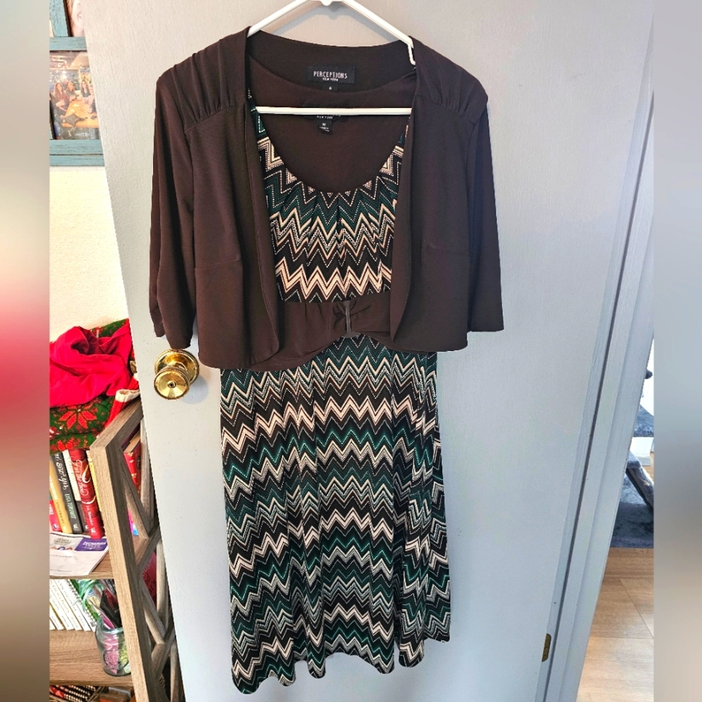 Sleeveless Dress with Cover-up, Size Medium (Cover-up is a size small)